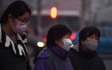 The Beijing environment bureau said the red alert would last from 7am Saturday to midnight on Tuesday. Picture: AFP.