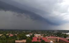 The South African Weather Service issued a warning for severe storms with hail, damaging winds & heavy downpours in Gauteng, Mpumalanga and Limpopo on Tuesday 9 January 2018. Picture: Twitter/ @tWeatherSA