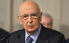 Italy's President Giorgio Napolitano delivers a speech on March 22, 2013 at the Quirinale presidential palace in Rome. Picture: AFP