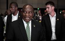 President Cyril Ramaphosa at the ANC 107 gala dinner at the Durban ICC on 11 January 2019. Picture: Sethembiso Zulu/EWN 