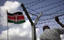 A Kenyan flag flies in the sky. Picture: AFP