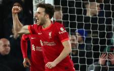 Liverpool's Diogo Jota celebrates a goal against Leicester City during their English Premier League match on 10 February 2022. Picture: @LFC/Twitter