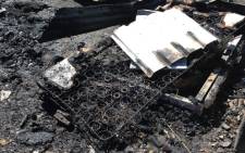 FILE: Remains of a mattress following a shack fire. Picture: EWN