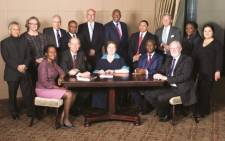 The South African Reserve Bank board, with Governor Gill Marcus at centre. Picture: Supplied.