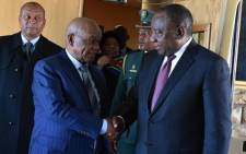 President Cyril Ramaphosa met with Lesotho’s Prime Minister Tom Thabane on 4 July 2019. Picture: @PresidencyZA/Twitter