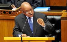 President Jacob Zuma delivers his reply to the debate on the State of the Nation in Parliament, Cape Town, 20 February 2014. Picture: GCIS.