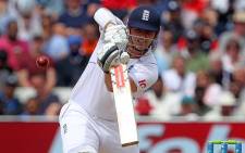 England's Alex Lees plays a shot on Day 4 of the fifth cricket Test match between England and India at Edgbaston, Birmingham in central England on July 4, 2022. Picture: Geoff Caddick / AFP