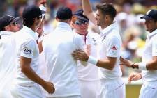 FILE: England players celebrating an Australian wicket during the fourth Ashes test. Picture: England Cricket Board/Facebook
