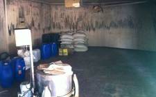 A file image of a mandrax drug lab on the East Rand. Picture: Brandon Scott/CPF