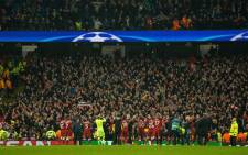 Liverpool players celebrate with their fans at the Etihad Stadium after their famous second-leg victory over Manchester City in the Uefa Champions League on 10 April 2018. Picture: Facebook.