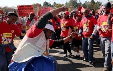 FILE: The NUM workers on strike. Picture: EWN.