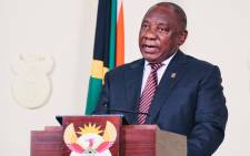 President Cyril Ramaphosa addressing the nation on 9 April 2020. Picture: GCIS.