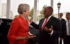 British Prime Minister Theresa May pictured in Cape Town with South African President Cyril Ramaphosa, on 28 August 2018. Picture: @PresidencyZA/Twitter