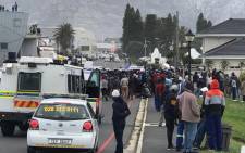 A group of residents gathered in Zwelihle, Hermanus, ro protest against the employment of foreign nationals. Picture: Supplied
