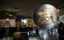 The new five rand coin launched in celebration of Nelson Mandela's centenary year. Picture: Kayleen Morgan/EWN