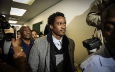 FILE: Duduzane Zuma leaves the court after being granted R100,000 bail on 9 July 2018. Picture: Thomas Holder/EWN