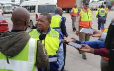 Transport Minister Blade Nzimande discussed the last leg of the 2019 Easter Road Safety Campaign at the N3 Mariannhill Toll Plaza. Picture: @DoTransport/Twitter