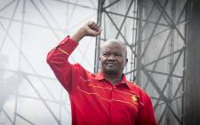 FILE: UDM leader Bantu Holomisa raises his fist before he addresses the crowd at the Freedom Movement rally against the leadership of President Jacob Zuma in Pretoria on 27 April 2017. Picture: EWN.