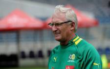 Bafana coach Gordon Igesund is seen at a training session at the Orlando Stadium in Soweto on Friday, 11 January 2013. The team will play a friendly match against Algeria at the venue on Saturday. Bafana Bafana face the Cape Verde Islands in the African Cup of Nations opener at the National Stadium on January 19. Picture: Werner Beukes/SAPA.