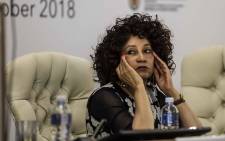 Minister of International Relations and Cooperation Lindiwe Sisulu at the Heads of Mission Conference in Pretoria. Picture: Abigail Javier/EWN