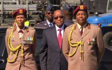 President Jacob Zuma arrives at the Freedom Day celebrations at the Union Buildings in Pretoria on 27 April 2014. Picture: Christa Eybers/EWN