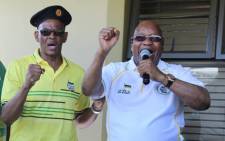 FILE: Former President Jacob Zuma joined ANC secretary-general Ace Magashule on the campaign trail in KwaZulu-Natal in 2019. Picture: @MYANC/Twitter.