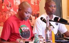FILE: Nehawu’s general secretary Bereng Soke briefs media in Johannesburg on their planned national march. Picture: Facebook.com.