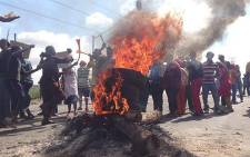 Durban Deep residents protest over housing on 23 January 2014. Picture: Lesego Ngobeni/EWN.