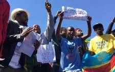 Zimbabwean nationals living in South Africa protest against Grace Mugabe. Picture: Hitekani Magwedze/EWN.