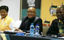 ANC president Jacob Zuma (centre) at the party's national executive committee meeting. Picture: AFP
