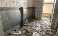 Toilets at Alpine Primary School in Mitchells Plain were destroyed by burglars. The school governing body said they wanted the school fixed or replaced so that learners could return to classes. Picture: Kaylynn Palm/EWN