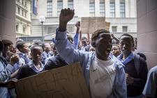 Students from Masiphumelele High to the Western Cape Education Dept to demand better schooling.Picture: Thomas Holder/EWN