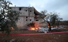 The house in which the leader of Islamic State Abu Ibrahim al-Hashimi al-Qurashi died, during an overnight raid by US special forces on 3 February 2022. Picture: Abdulaziz Ketaz/AFP