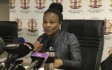 Public Protector Busisiwe Mkhwebane during a press briefing. Picture: Kgothatso Mogale/EWN