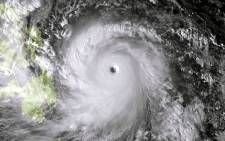 A satellite image of category five Super Typhoon Haiyan which made landfall in the Philippines on 8 November 2013. Picture: AFP.