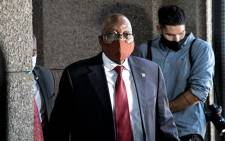 FILE: Former President Jacob Zuma arrives at the state capture commission of inquiry in Johannesburg on 16 November 2020. Picture: Xanderleigh Dookey/Eyewitness News.
