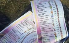 Dumped bags of ballot papers were reportedly found in a park in Lynnwood Ridge in Pretoria on 8 May. Picture: iWitness.