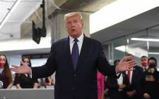 FILE: Former US President Donald Trump visits his campaign headquarters in Arlington, Virginia, on 3 November 2020. Picture: AFP.