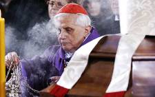 Pope Benedict XVI, who has stepped down as a leader of the Catholic Church. Cardinals are not set to elect a new Pope to lead the embattled church. Picture: AFP.