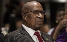 FILE: Anti-apartheid struggle stalwart Andrew Mlangeni looks on at the inaugural George Bizos Human Rights Award in Johannesburg on 14 March 2018. Picture: AFP