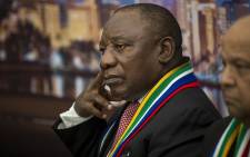 South Africa's Deputy President Cyril Ramaphosa listens during discussions at a Brand South Africa briefing at the World Economic Forum in Switerland on 17 January 2017. Picture: Reinart Toerien/EWN