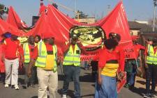 FILE: South African Municipal Workers' Union (Samwu) members at a protest. Picture: Samwu Facebook page