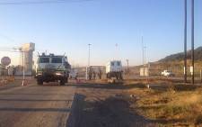 FILE: Army and police deployed in Marikana during strike action on 14 May 2014. Picture: Govan Whittles/EWN.