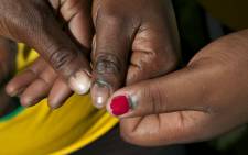 Voters after making their mark. Picture: EWN