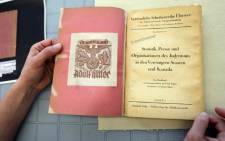 This image courtesy of Library and Archives Canada and released 23 January 2019, show a rare 1944 book previously owned by Adolf Hitler. Picture: AFP