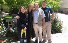 A picture released by the family shows the Groenewald family. (L-R) Werner Groenewald (46) head of an education charity, his son Jean-Pierre (17) and his daughter Rode (15) were killed in the latest Taliban strike in Kabul on 29 November 2014. Picture: AFP/Courtesy of the family.