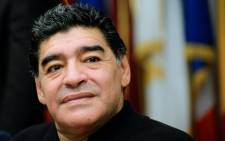 FILE: Former Argentine football player Diego Maradona in 2014. Picture: AFP.
