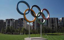 Olympic rings in the Athletes Village in London. Picture: Wessel Oosthuizen/SA Sports Picture Agency
