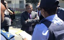 Police Minister Fikile Mbalula visits gang-riddled Hanover Park in Cape Town. Picture: Lauren Isaacs/EWN.