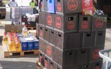 FILE: Ten thousand litres of alcohol seized by police from illegal liquor outlets.. Picture: Regan Thaw/EWN